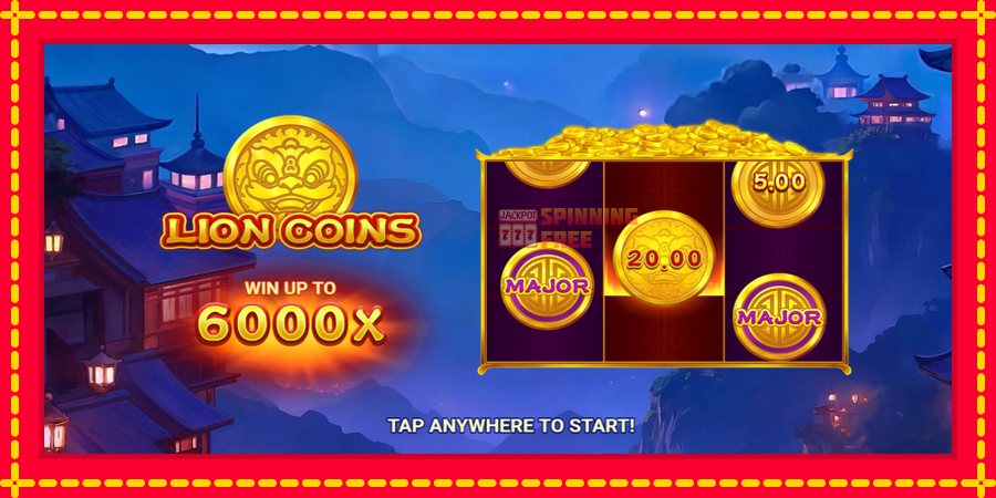 Lion Coins mesin slot dengan animasi cerah, gambar 1