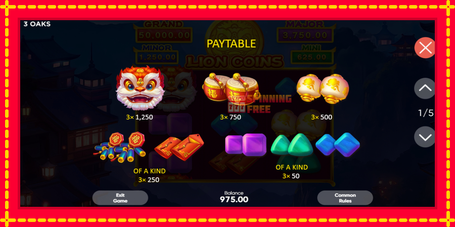 Lion Coins mesin slot dengan animasi cerah, gambar 5