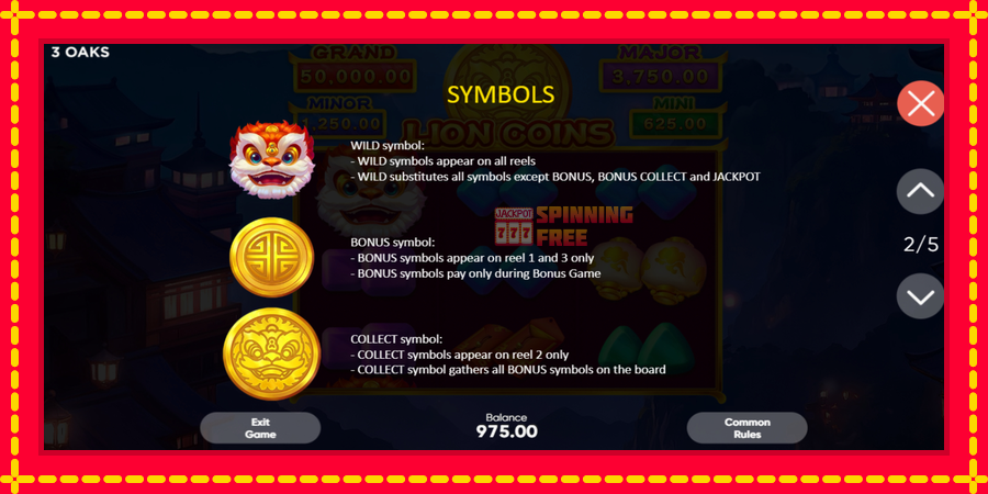 Lion Coins mesin slot dengan animasi cerah, gambar 6