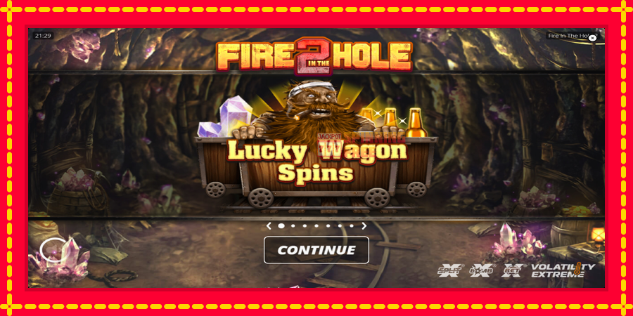 Fire in the Hole 2 mesin slot dengan animasi cerah, gambar 1