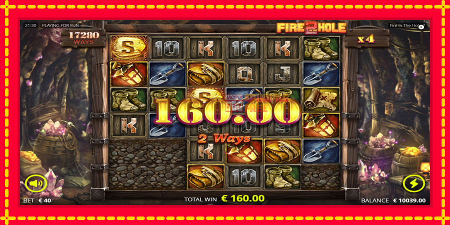 Fire in the Hole 2 mesin slot dengan animasi cerah, gambar 3