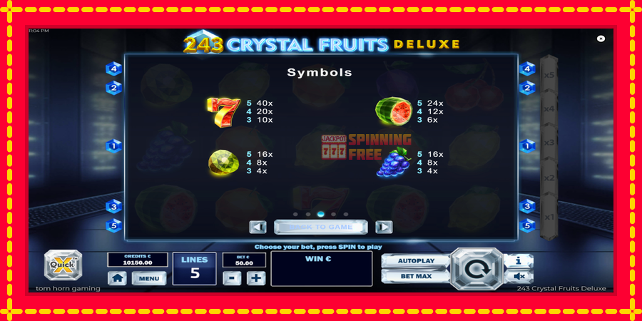 243 Crystal Fruits Deluxe mesin slot dengan animasi cerah, gambar 6