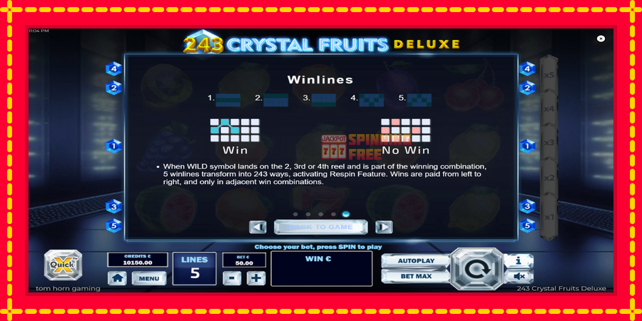 243 Crystal Fruits Deluxe mesin slot dengan animasi cerah, gambar 7