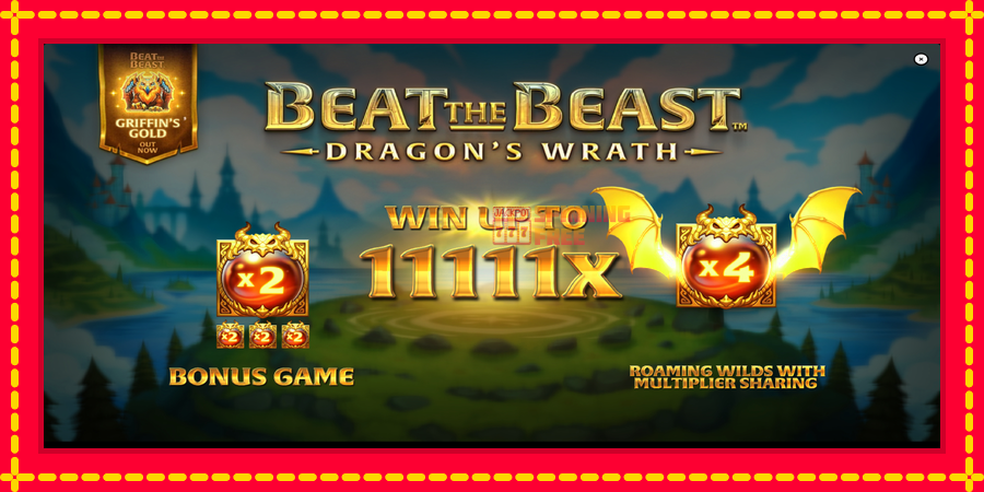 Beat the Beast Dragons Wrath mesin slot dengan animasi cerah, gambar 1