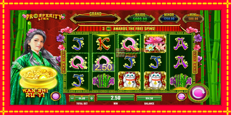 Prosperity Link - Wan Shi Ru Yi mesin slot dengan animasi cerah, gambar 3