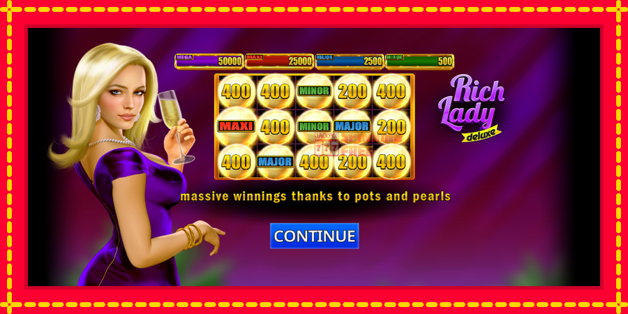 Rich Lady Deluxe mesin slot dengan animasi cerah, gambar 1