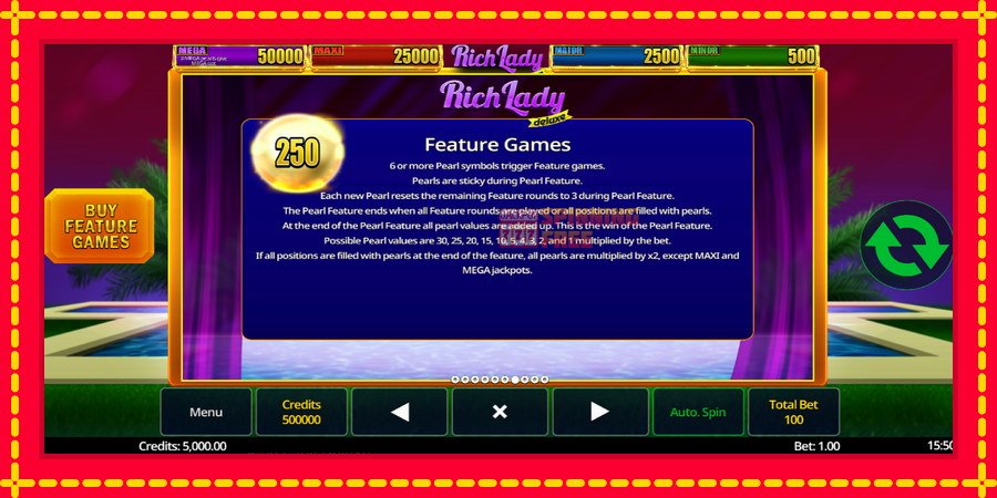 Rich Lady Deluxe mesin slot dengan animasi cerah, gambar 7