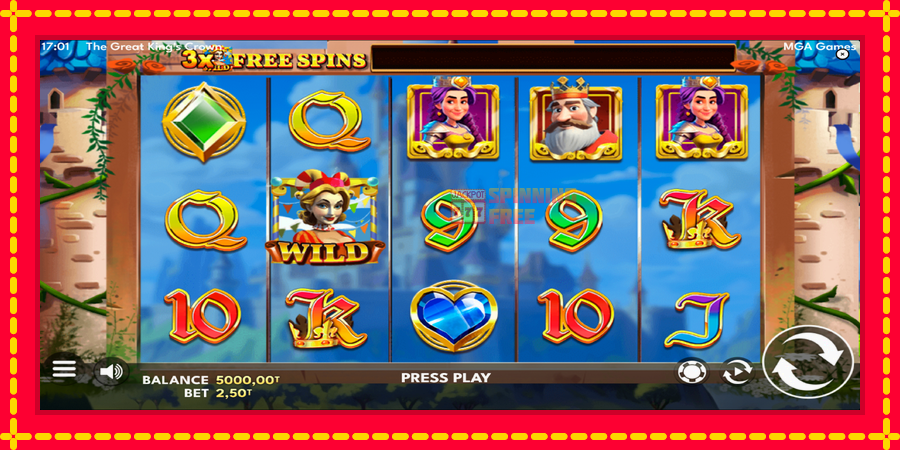 The Great Kings Crown mesin slot dengan animasi cerah, gambar 2