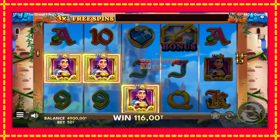 The Great Kings Crown mesin slot dengan animasi cerah, gambar 3