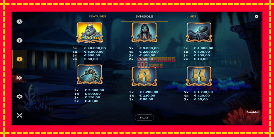 Poseidon Jackpot mesin slot dengan animasi cerah, gambar 6