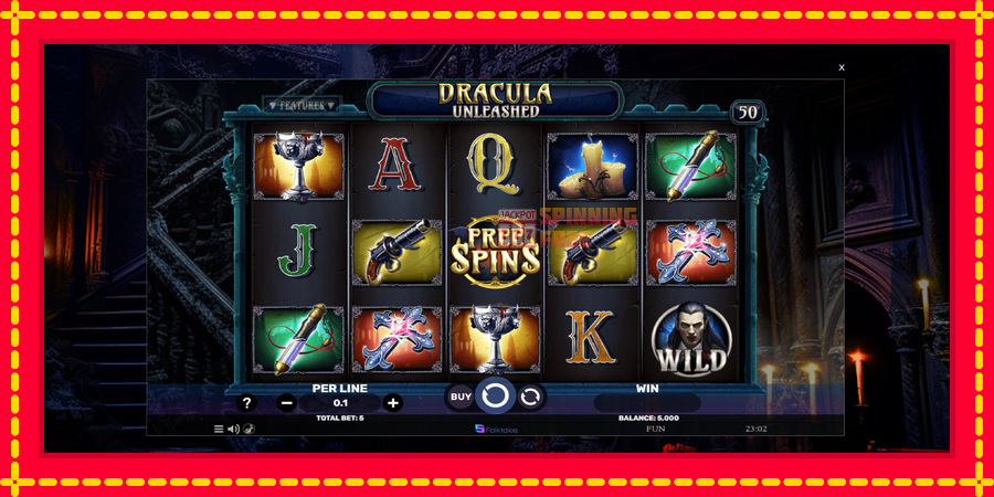 Dracula - Unleashed mesin slot dengan animasi cerah, gambar 2