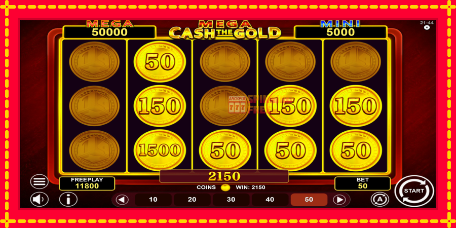 Mega Cash The Gold mesin slot dengan animasi cerah, gambar 4