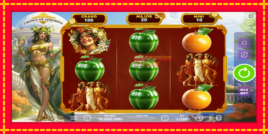 Crown of Afrodita mesin slot dengan animasi cerah, gambar 2