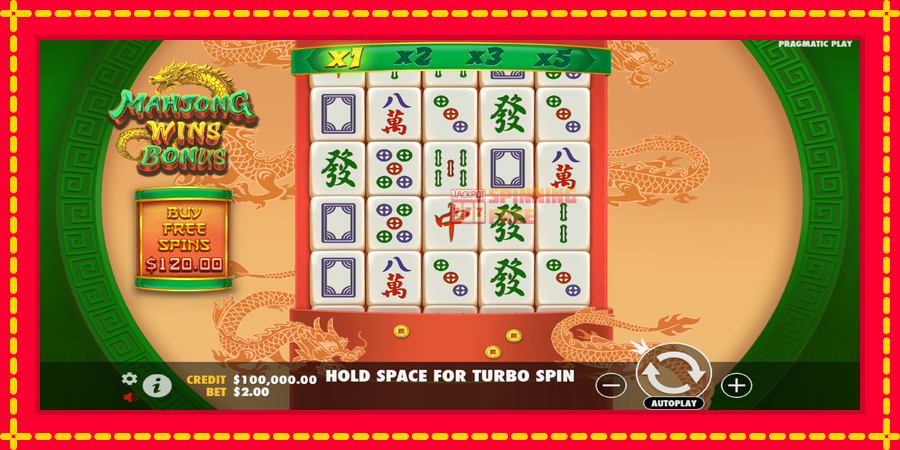 Mahjong Wins Bonus mesin slot dengan animasi cerah, gambar 1