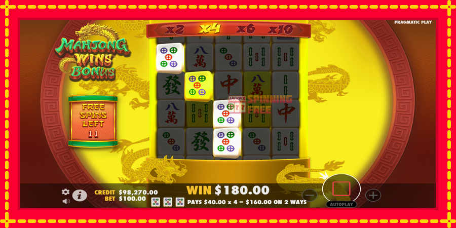 Mahjong Wins Bonus mesin slot dengan animasi cerah, gambar 3