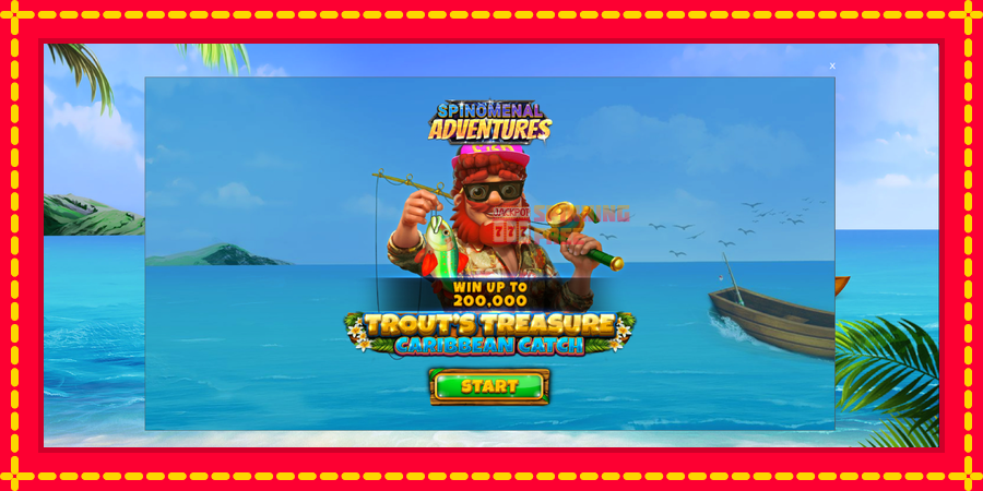 Trouts Treasure Caribbean Catch mesin slot dengan animasi cerah, gambar 1