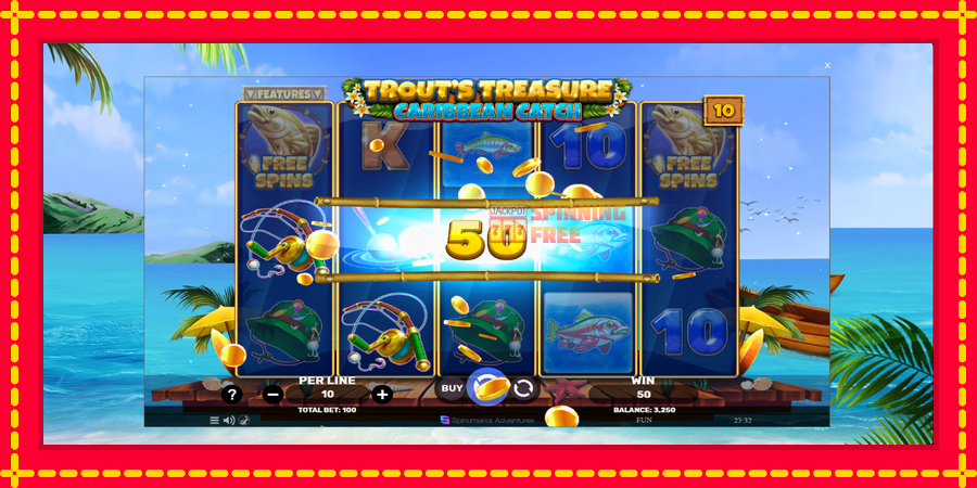 Trouts Treasure Caribbean Catch mesin slot dengan animasi cerah, gambar 4