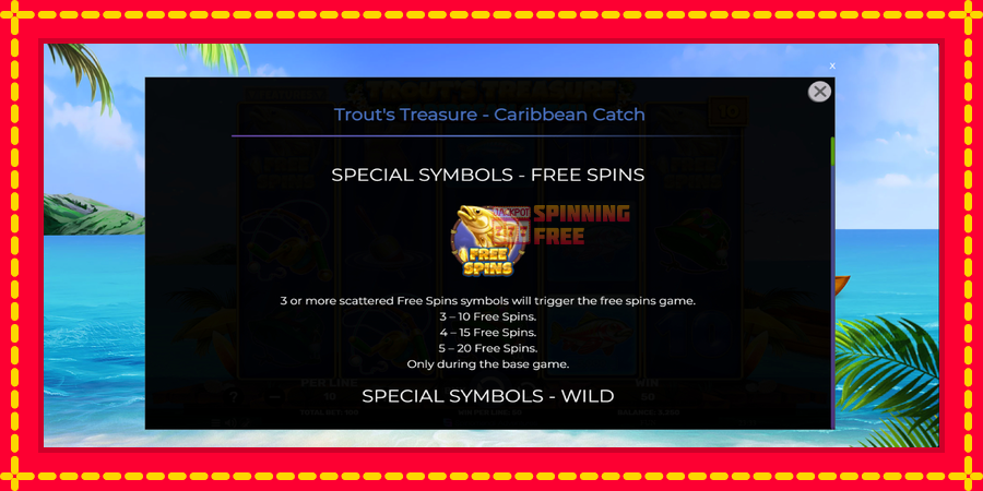 Trouts Treasure Caribbean Catch mesin slot dengan animasi cerah, gambar 5