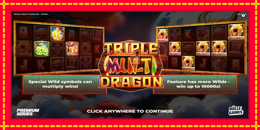 Triple Multi Dragon mesin slot dengan animasi cerah, gambar 1