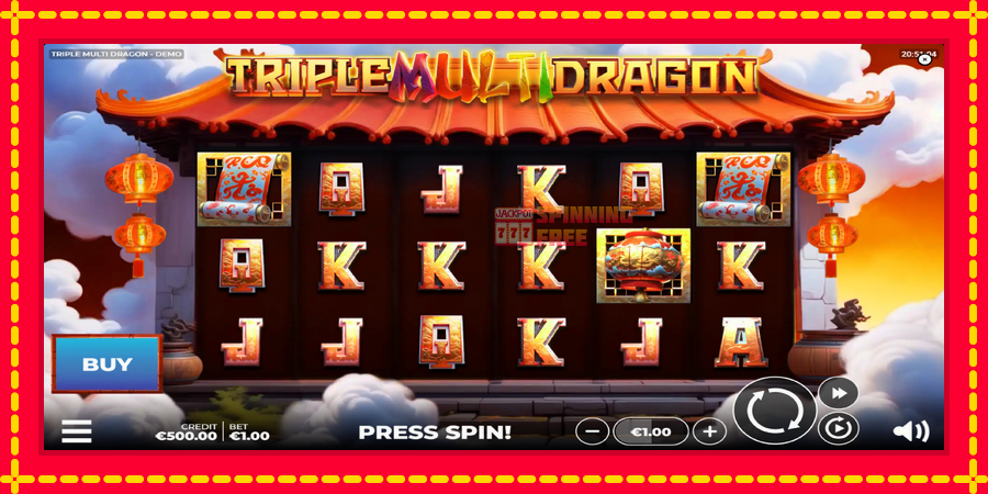 Triple Multi Dragon mesin slot dengan animasi cerah, gambar 2