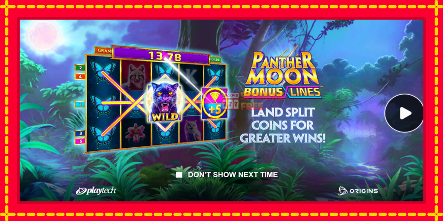 Panther Moon: Bonus Lines mesin slot dengan animasi cerah, gambar 1