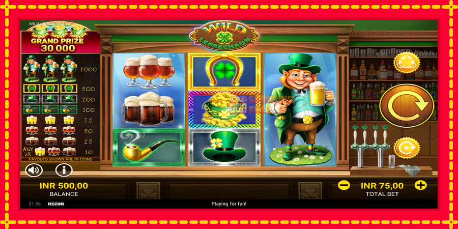 Wild Leprechaun mesin slot dengan animasi cerah, gambar 2