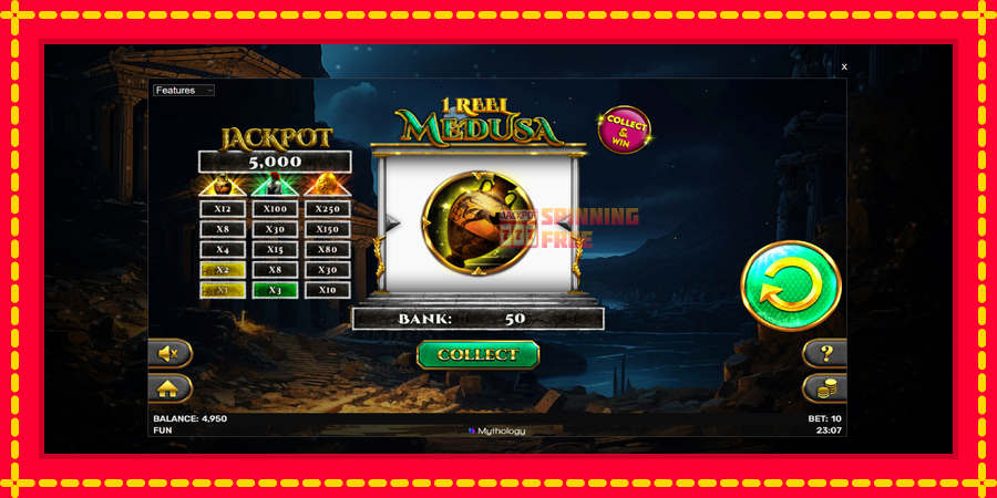 1 Reel Medusa mesin slot dengan animasi cerah, gambar 4