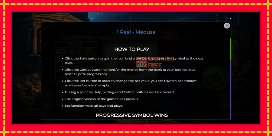 1 Reel Medusa mesin slot dengan animasi cerah, gambar 5