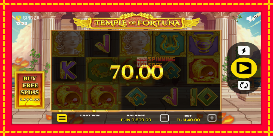 Temple of Fortuna mesin slot dengan animasi cerah, gambar 3