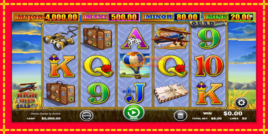 High Hits Quad Shot mesin slot dengan animasi cerah, gambar 2