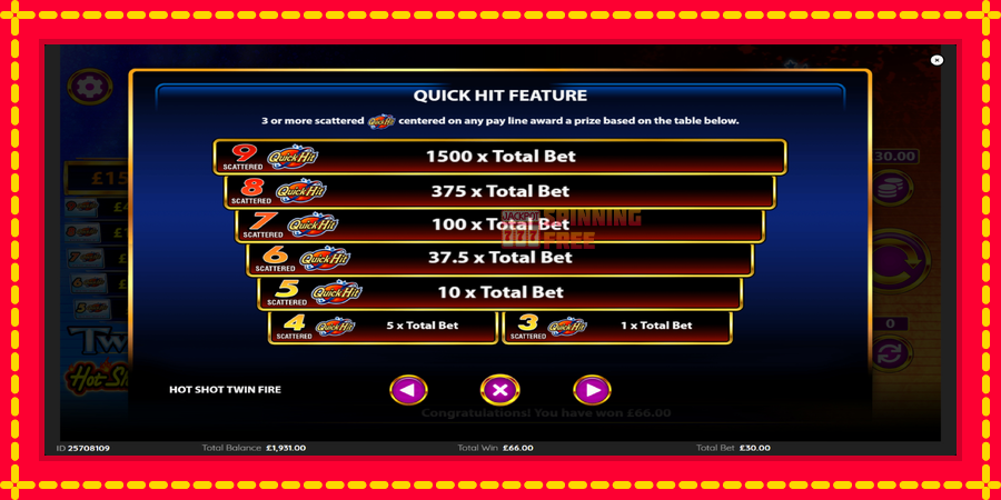 HotShot TwinFire mesin slot dengan animasi cerah, gambar 6