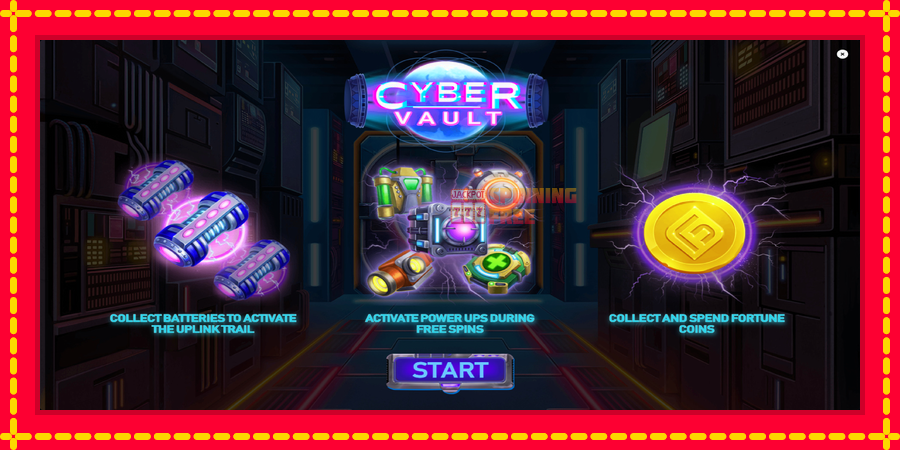 Cyber Vault mesin slot dengan animasi cerah, gambar 1