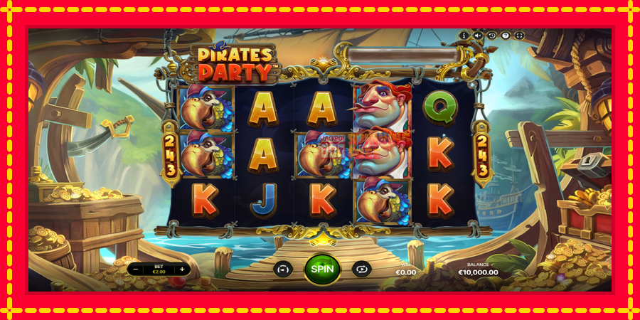 Pirates Party mesin slot dengan animasi cerah, gambar 2