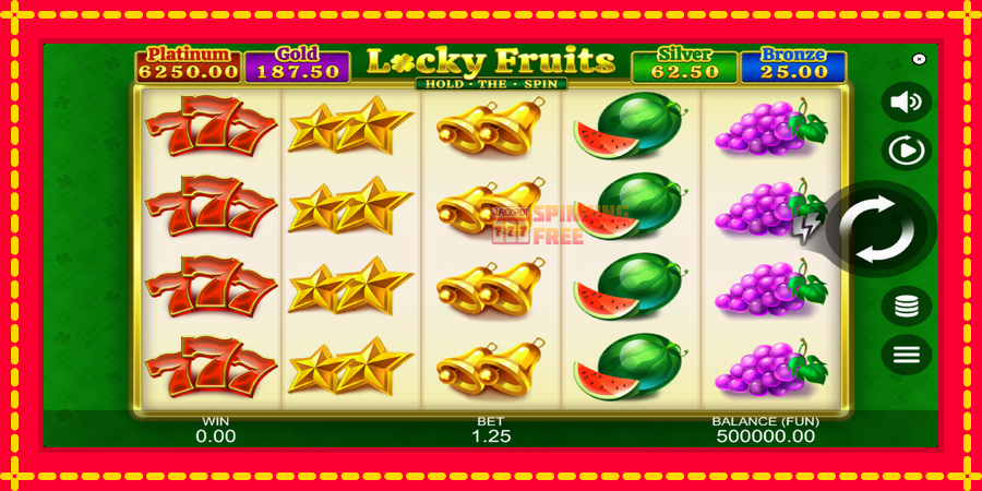 Locky Fruits: Hold the Spin mesin slot dengan animasi cerah, gambar 1