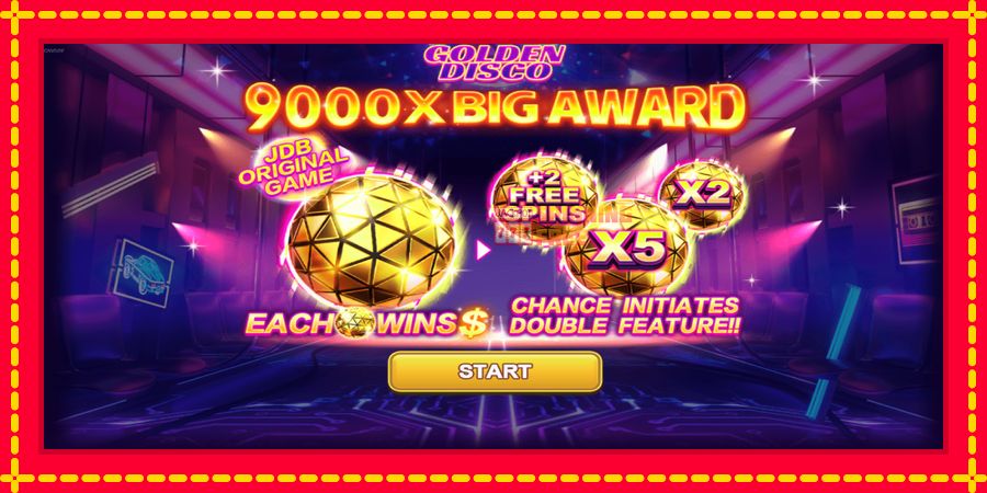 Golden Disco mesin slot dengan animasi cerah, gambar 1