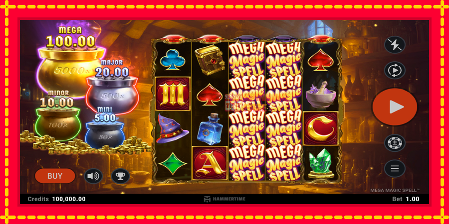 Mega Magic Spell mesin slot dengan animasi cerah, gambar 2