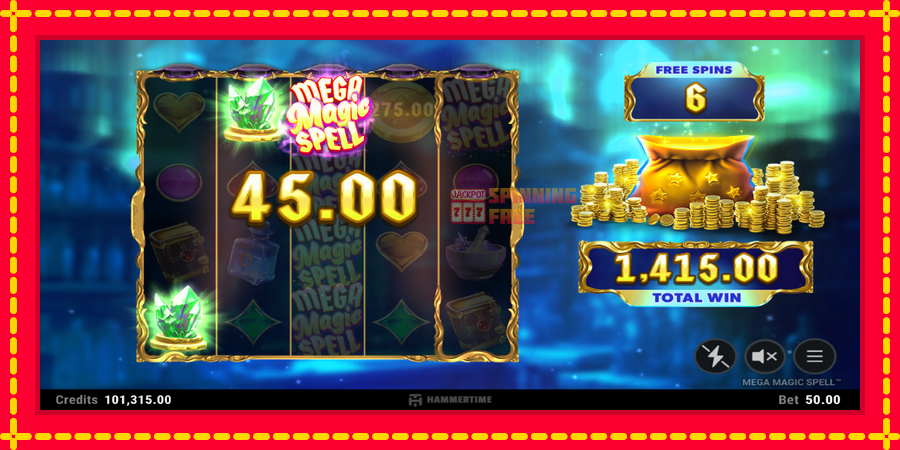 Mega Magic Spell mesin slot dengan animasi cerah, gambar 4