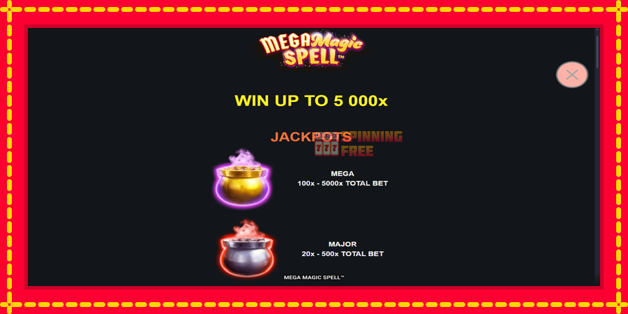 Mega Magic Spell mesin slot dengan animasi cerah, gambar 5