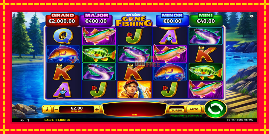 Go High Gone Fishing mesin slot dengan animasi cerah, gambar 1