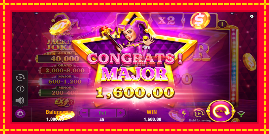 Jackpot Joker mesin slot dengan animasi cerah, gambar 5