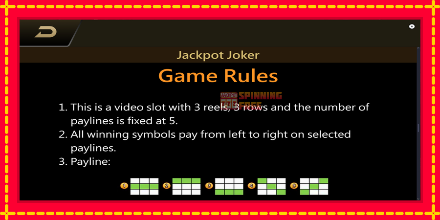 Jackpot Joker mesin slot dengan animasi cerah, gambar 7