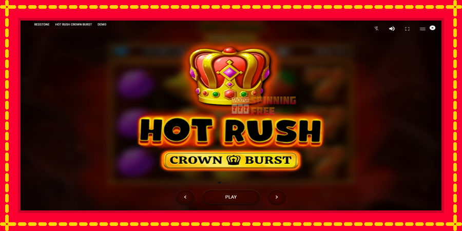 Hot Rush Crown Burst mesin slot dengan animasi cerah, gambar 1