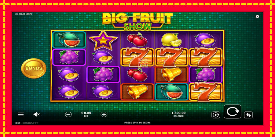 Big Fruit Show mesin slot dengan animasi cerah, gambar 2