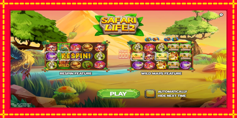 Safari Life 2 mesin slot dengan animasi cerah, gambar 1