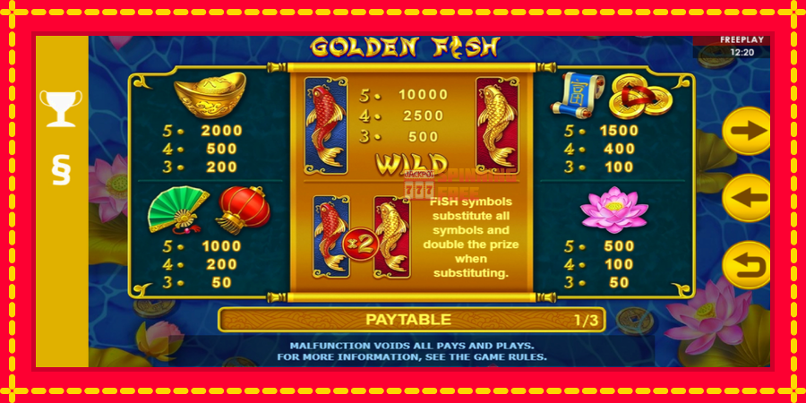 Golden Fish mesin slot dengan animasi cerah, gambar 5