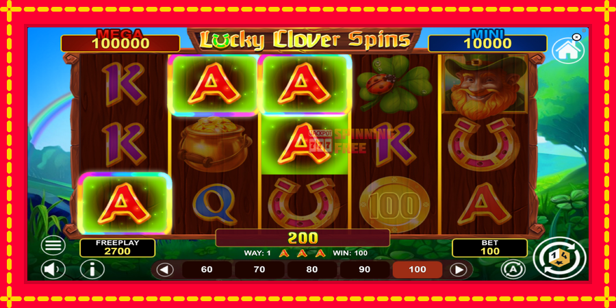 Lucky Clover Spins mesin slot dengan animasi cerah, gambar 4