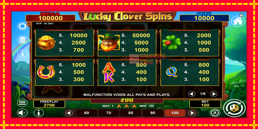 Lucky Clover Spins mesin slot dengan animasi cerah, gambar 5