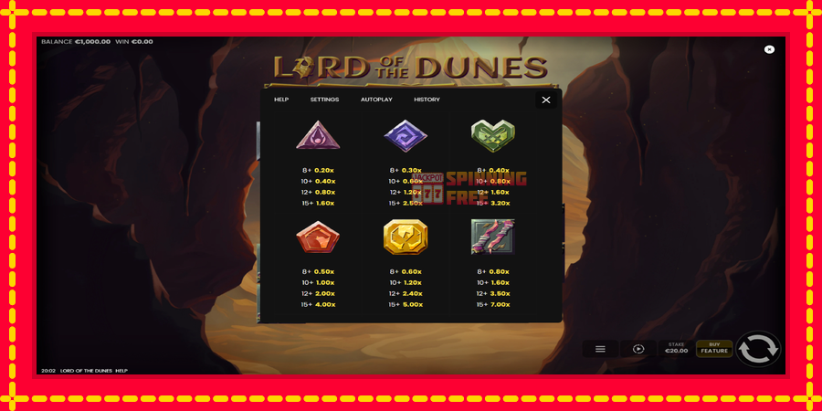 Lord of the Dunes mesin slot dengan animasi cerah, gambar 5