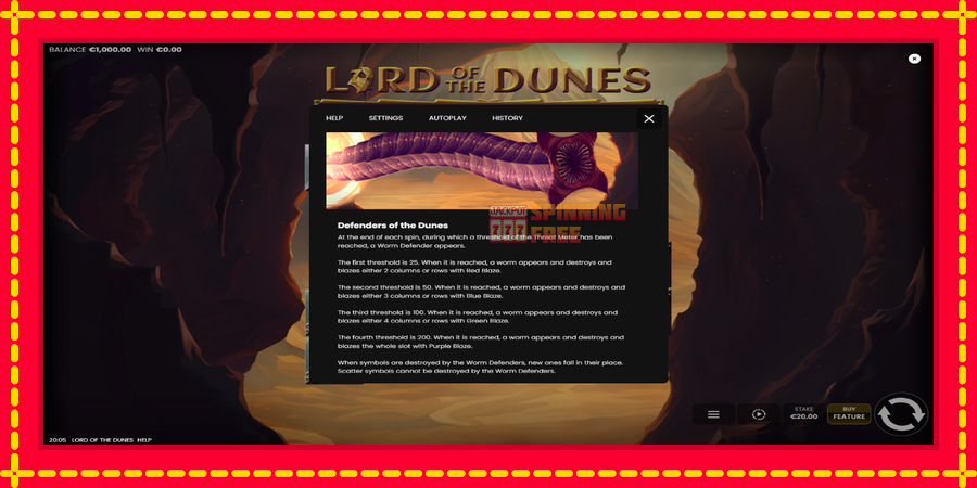 Lord of the Dunes mesin slot dengan animasi cerah, gambar 7