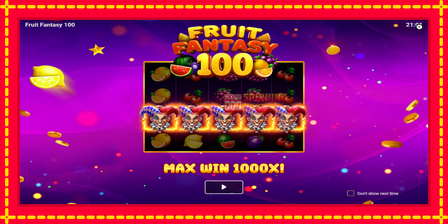 Fruit Fantasy 100 mesin slot dengan animasi cerah, gambar 1